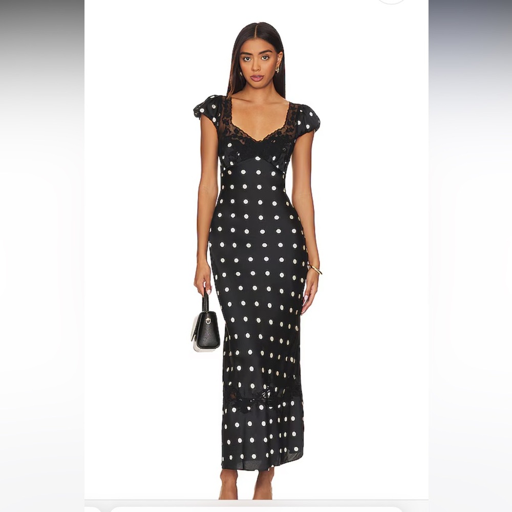 Elegant Black Polka Dot Dress